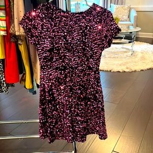 Zara girls sequin dress purple size 10. New without tags